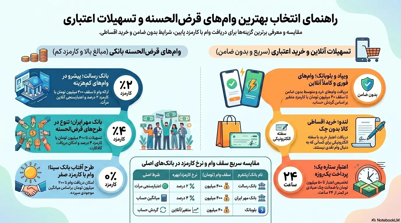 بهترین بانک برای گرفتن وام قرض الحسنه با کمترین سود