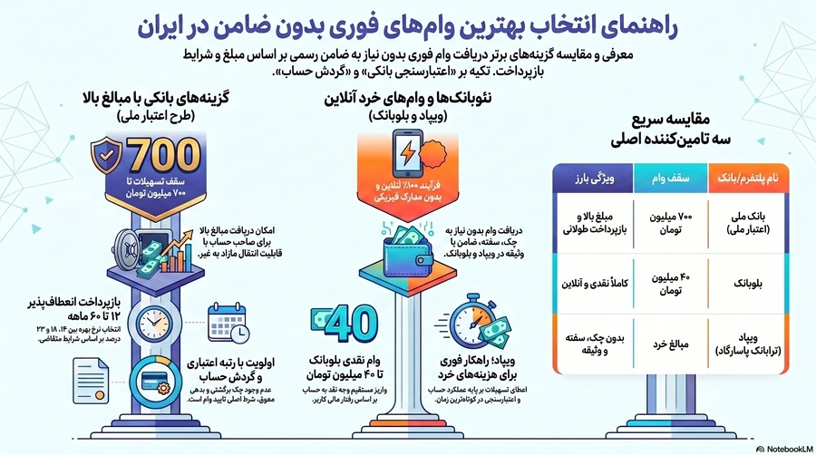 بهترین وام فوری بدون ضامن