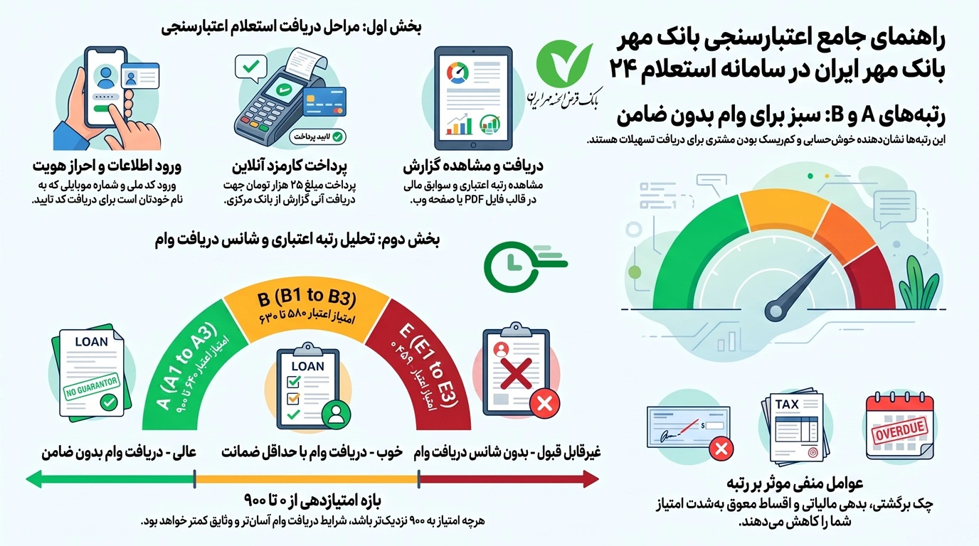 استعلام رتبه اعتباری بانک مهر ایران